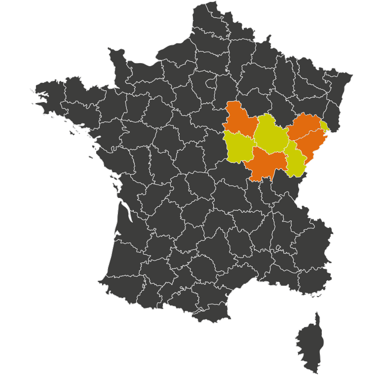 Carte Bourgogne Franche-Comté